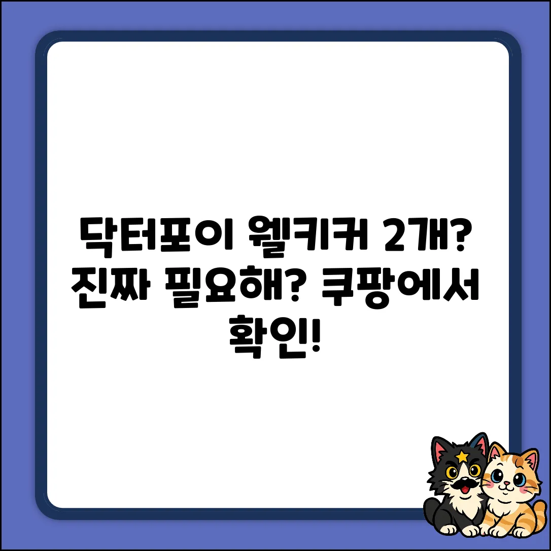 닥터포이 웰키커, 2개나 필요할까?