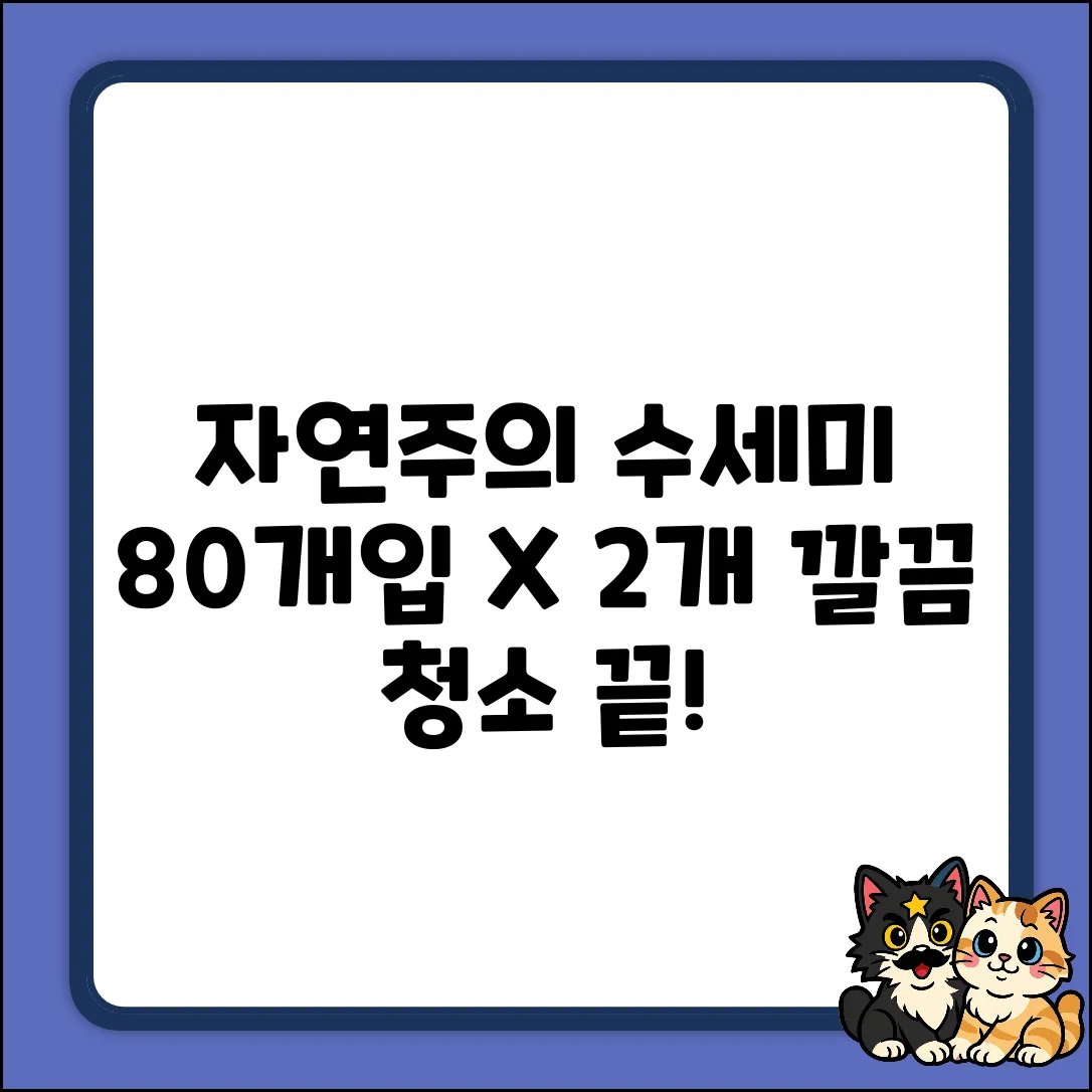 하우스클래스 자연주의 수세미: 그레이 80개입 2개, 누구나 깔끔!