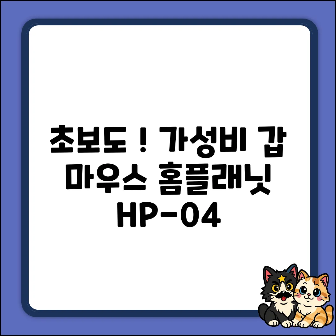 초보도 OK! 홈플래닛 HP-04 화이트 마우스 리뷰