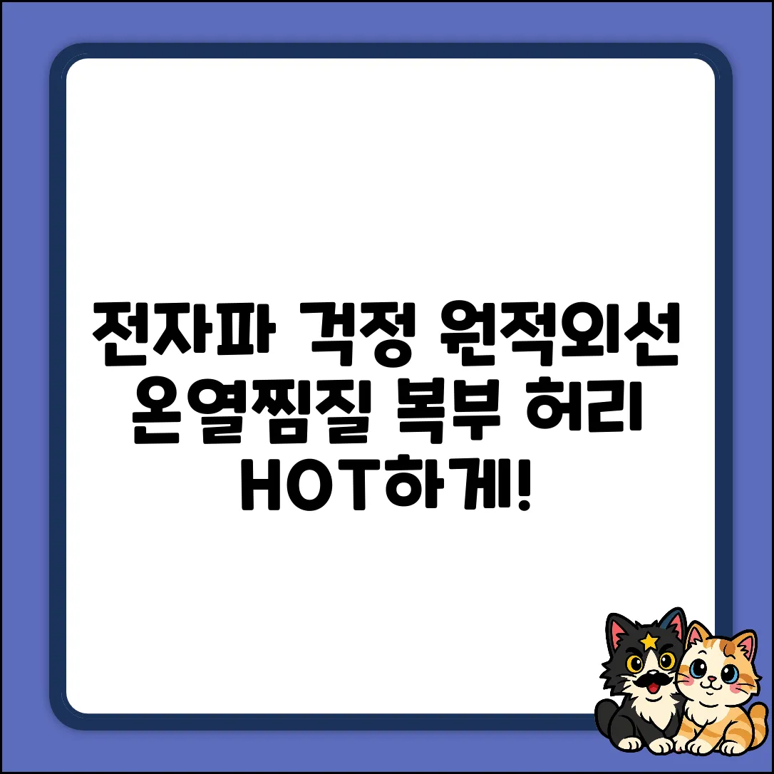 전자파 OUT! 원적외선 온열찜질기로 복부 & 허리 따뜻하게! (커버 포함