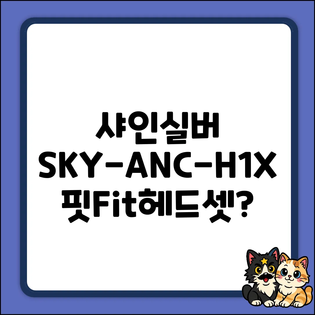샤인실버 SKY-ANC-H1X, 스카이 핏 ANC 헤드셋이 답일까?