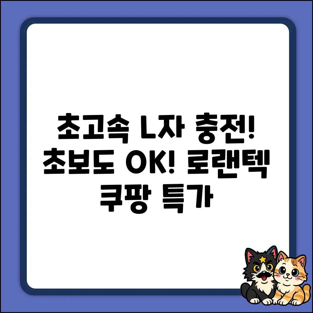 로랜텍 L자형 초고속 충전! 초보자도 쉽게!
