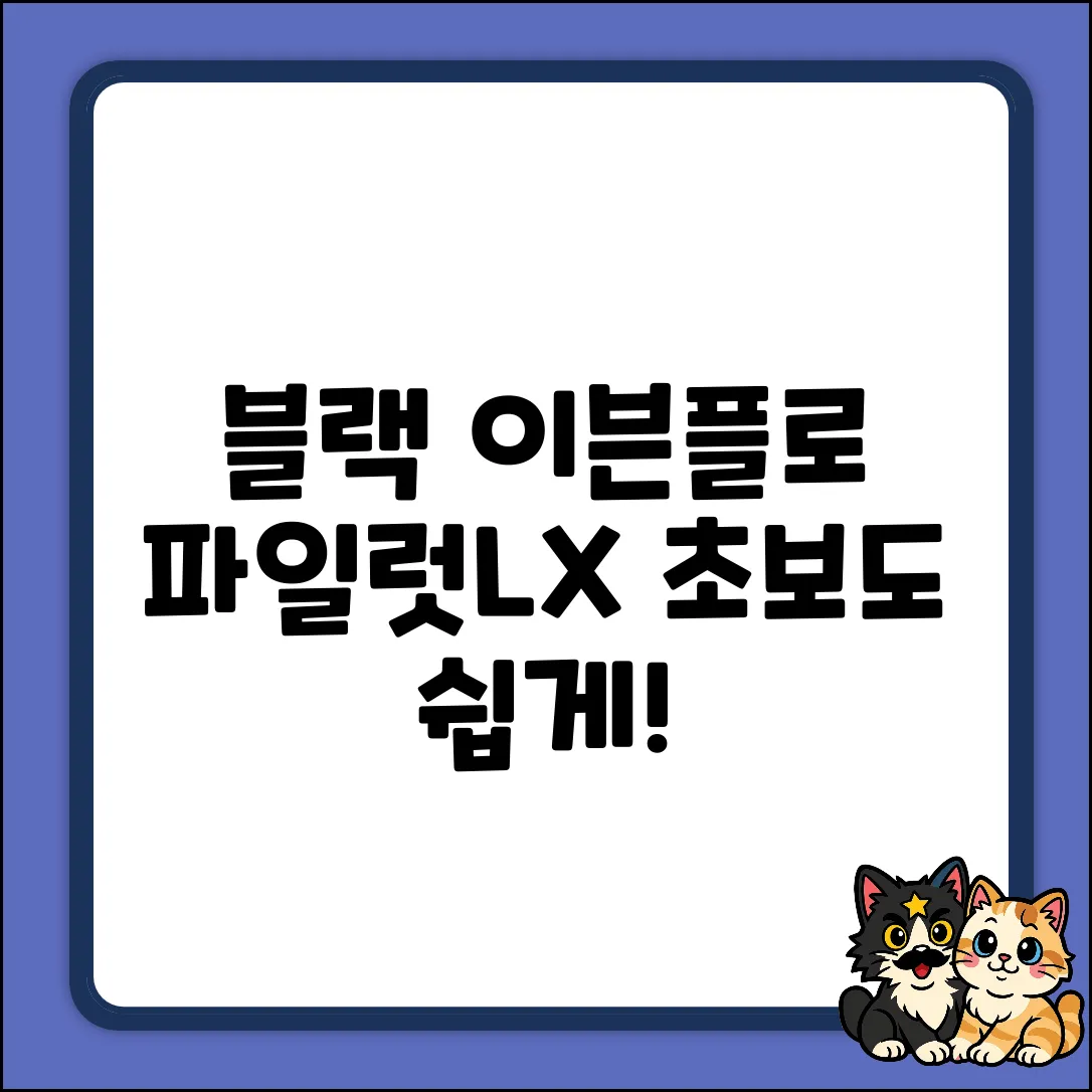 블랙 이븐플로 파일럿LX, 누구나 쉽게!