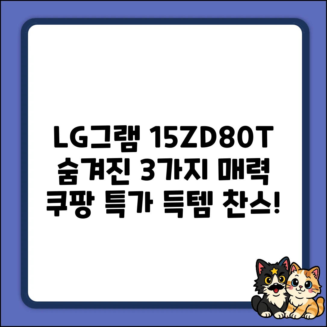 LG그램 15ZD80T-256GB: 숨겨진 3가지 매력