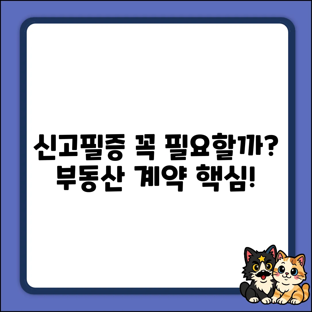 부동산거래계약 신고필증, 꼭 필요할까요?