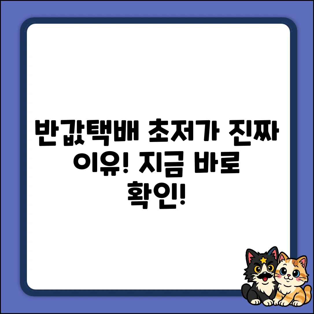 반값택배, 왜 이렇게 저렴할까?