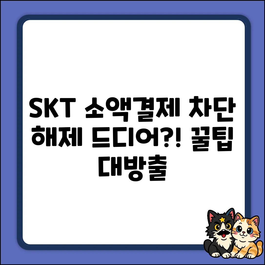 SKT 소액결제 차단푸는법, 드디어 찾았다!