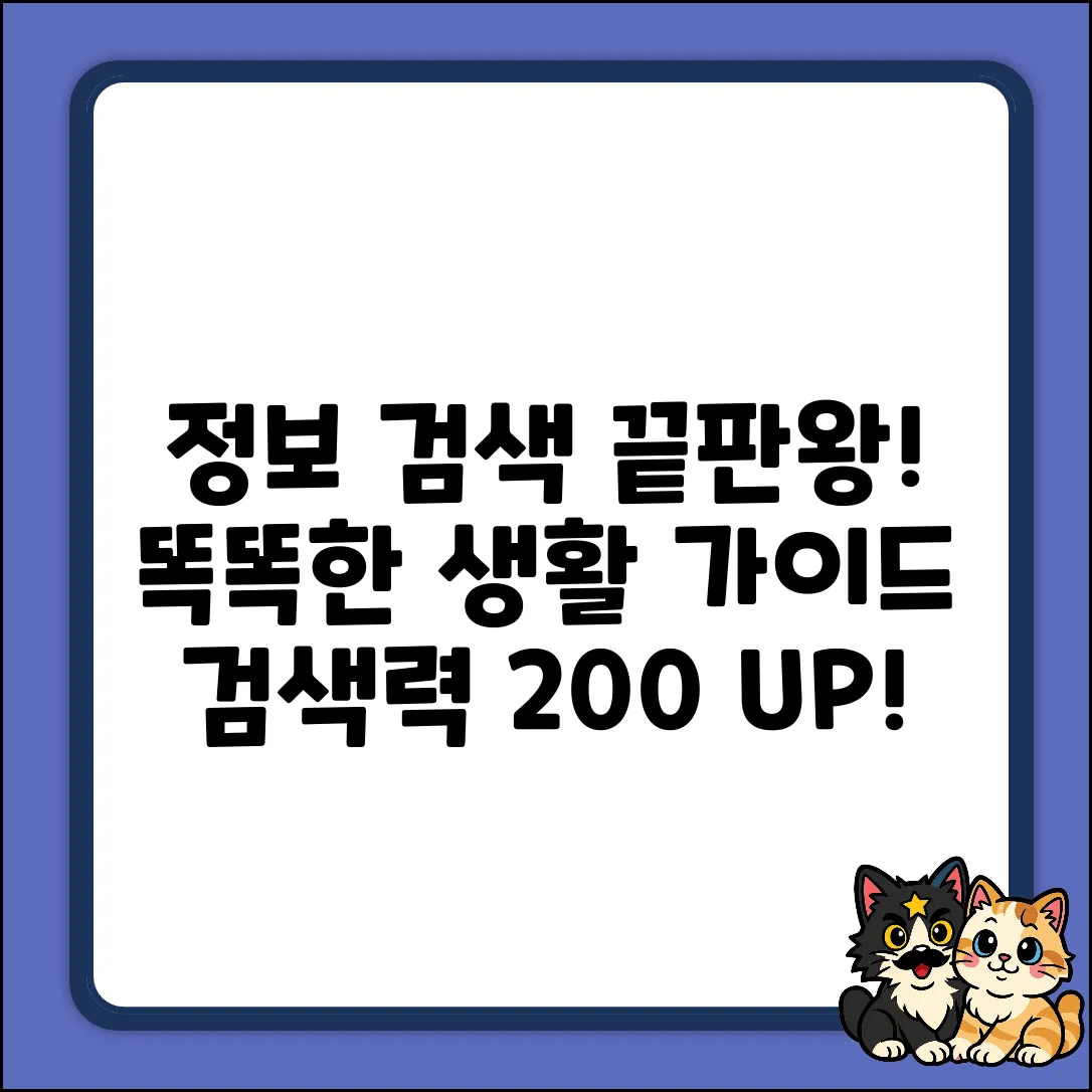 똑똑한 생활, 정보 검색 완벽 가이드