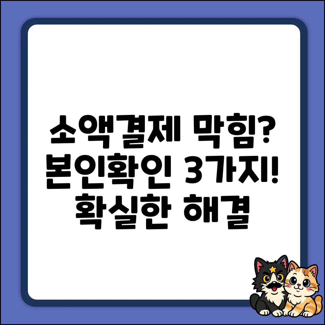 소액결제 본인확인, 3가지 확실한 방법