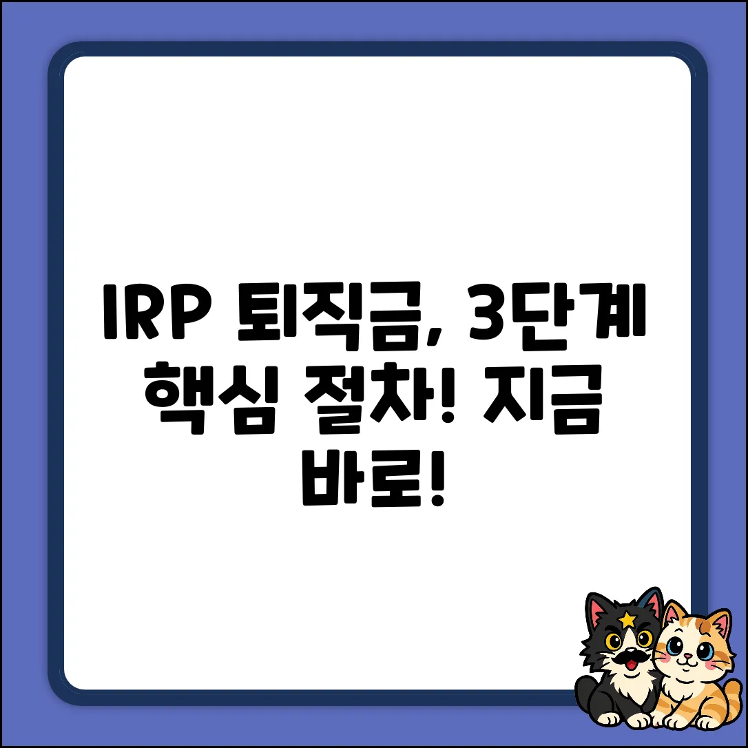 IRP 퇴직금 수령: 3단계 핵심 절차