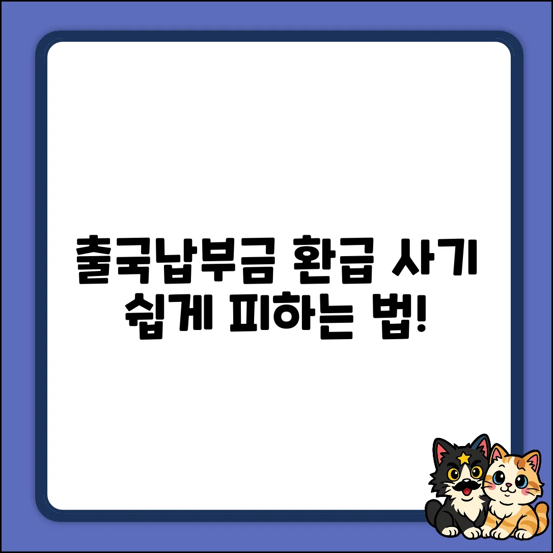 쉽게 피하는 출국납부금 환급 사기