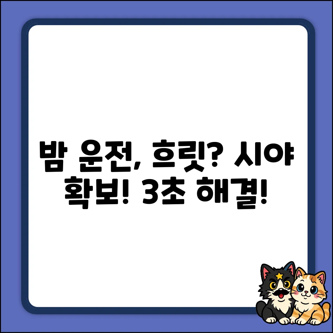 밤 운전 시야 흐림? 누구나 쉽게 해결!