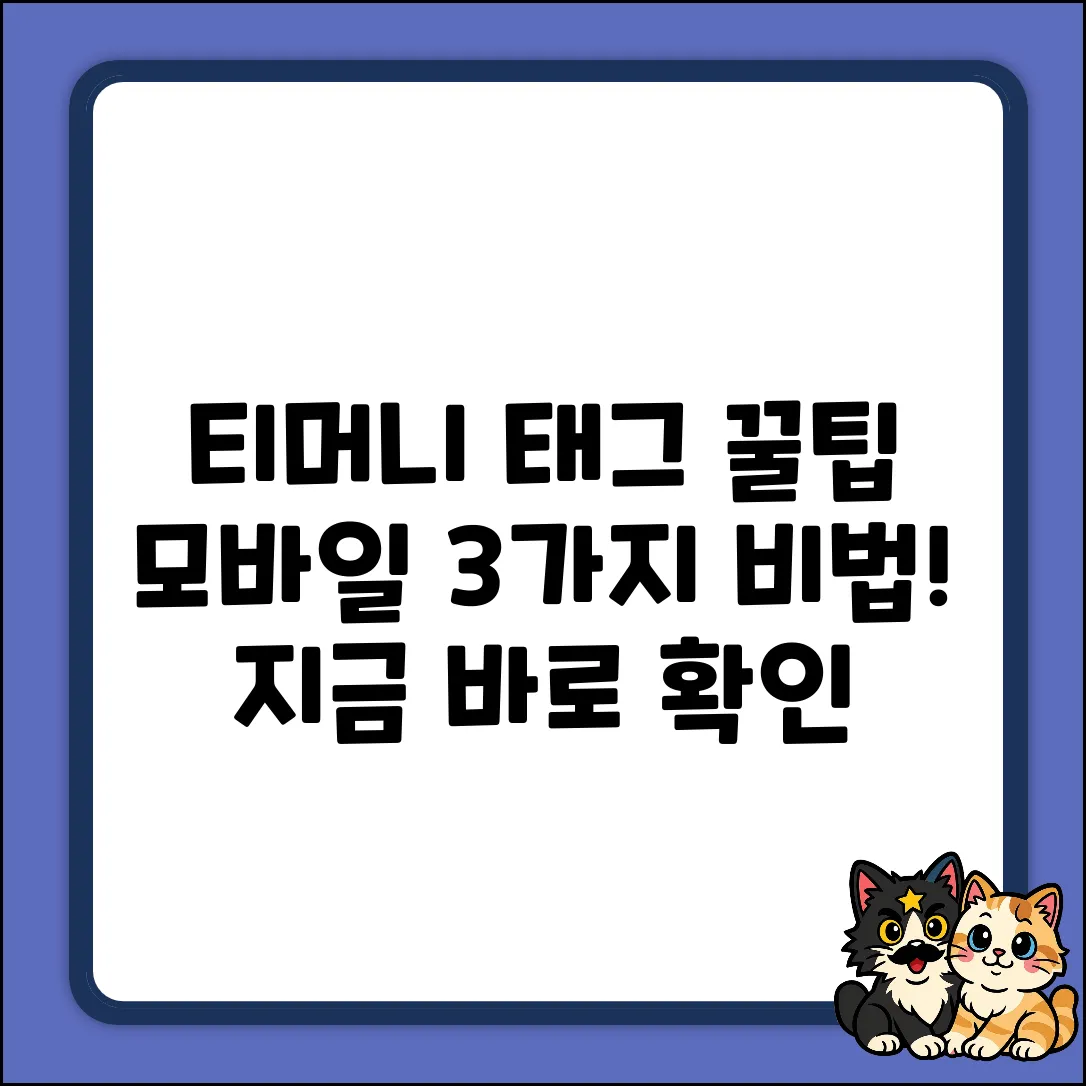모바일 티머니 태그, 3가지 꿀팁!