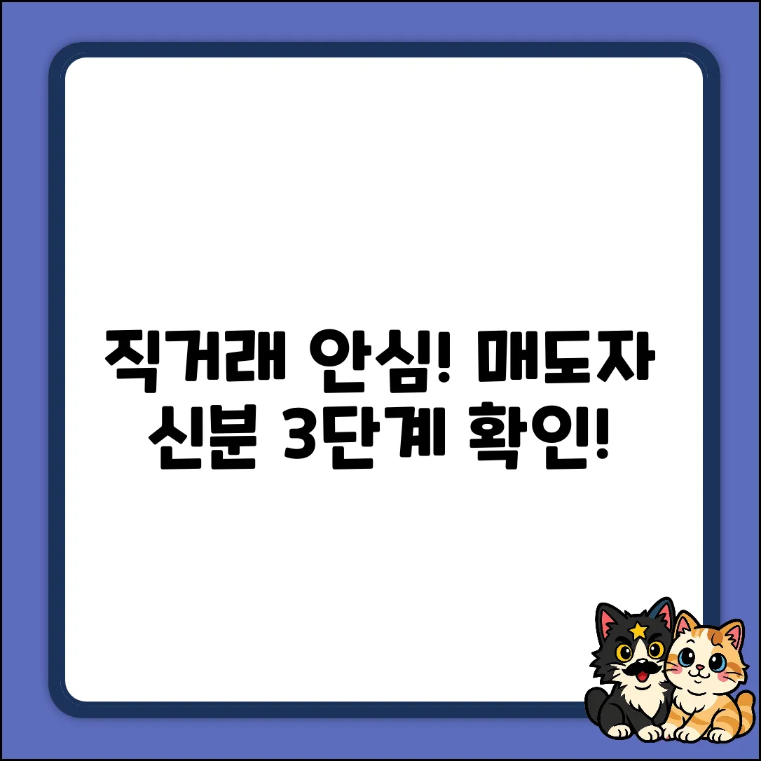 부동산 직거래, 매도자 신분 확인 3단계!