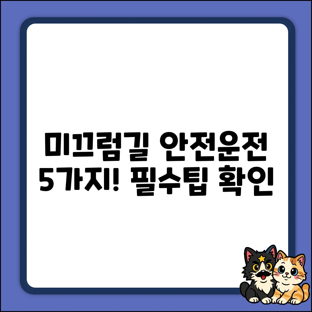 미끄러운 길, 안전운전 5가지 필수팁