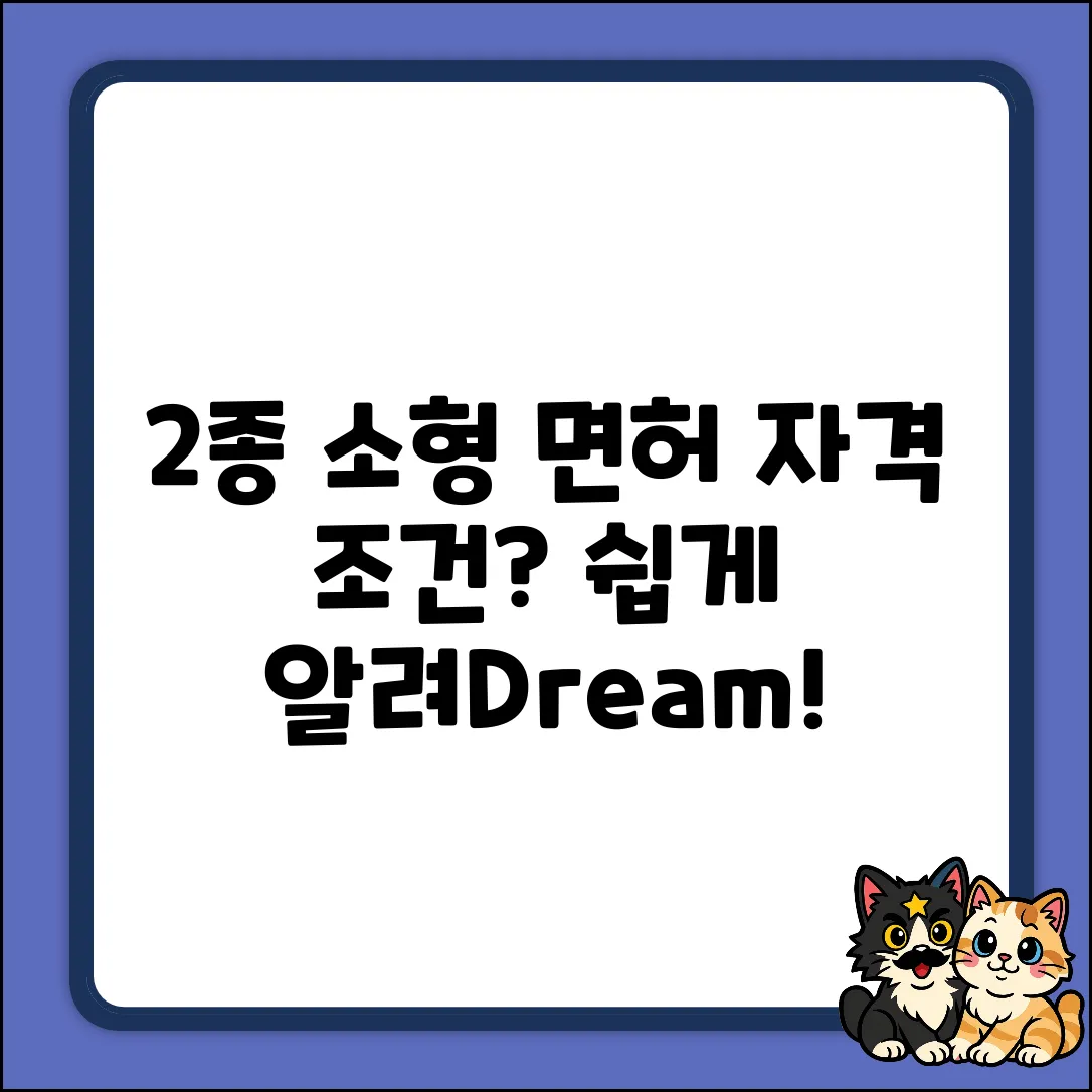 2종 소형 면허, 자격 조건이 궁금하세요?