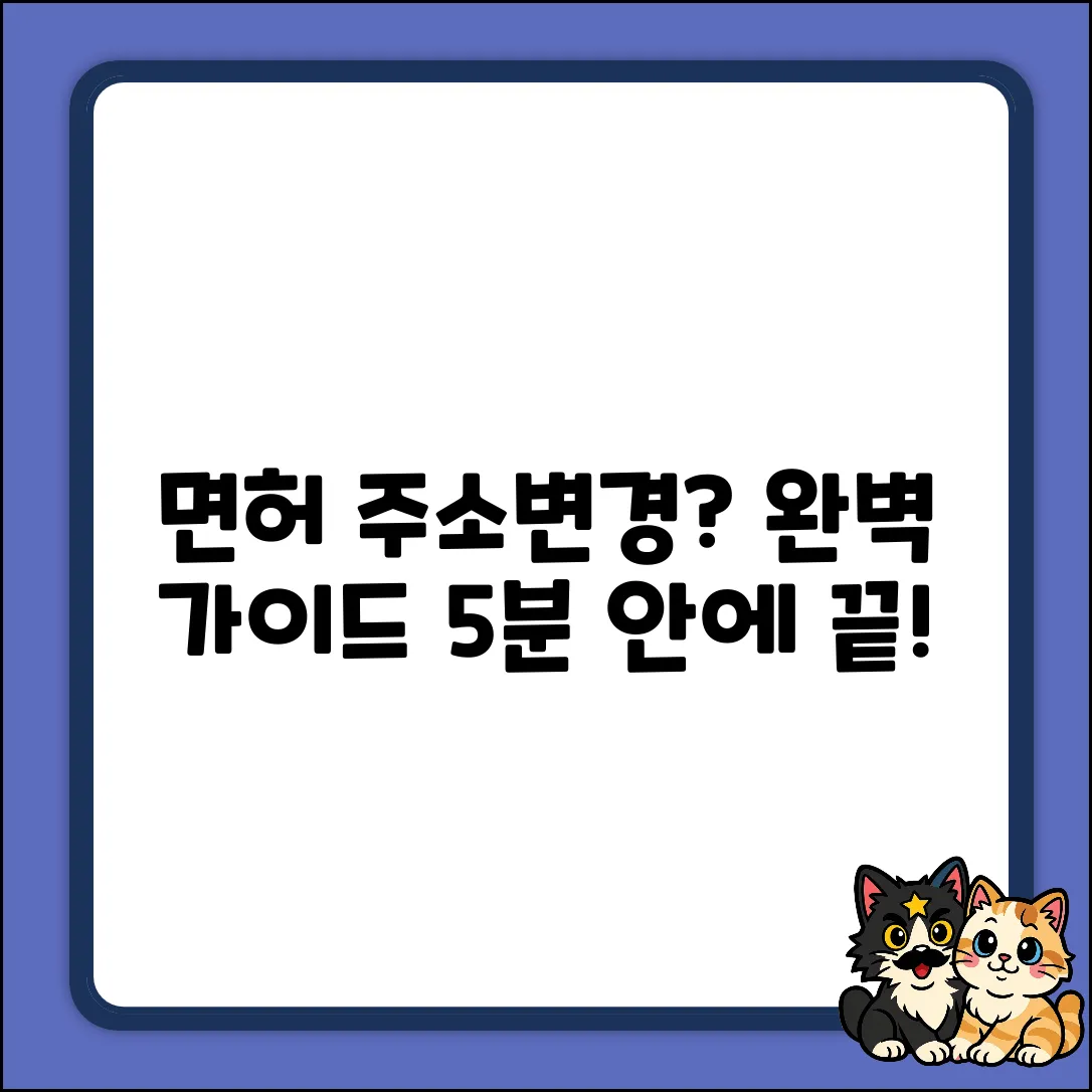 운전면허증 주소변경 완벽 가이드