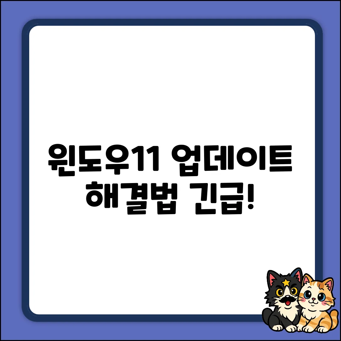 윈도우11 업데이트 실패? 원인 5가지!