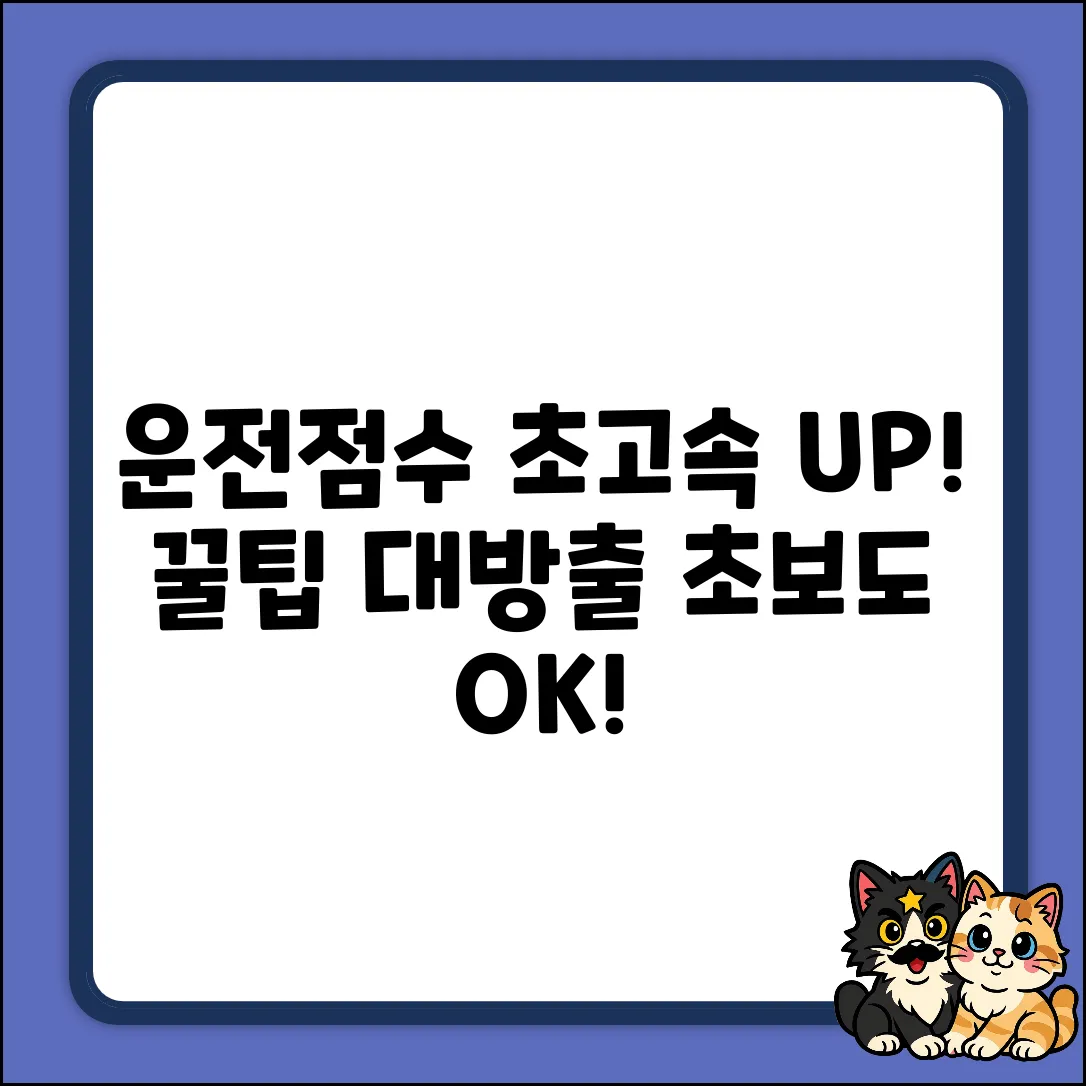 운전점수 쉽게 올리는 꿀팁! 누구나 OK