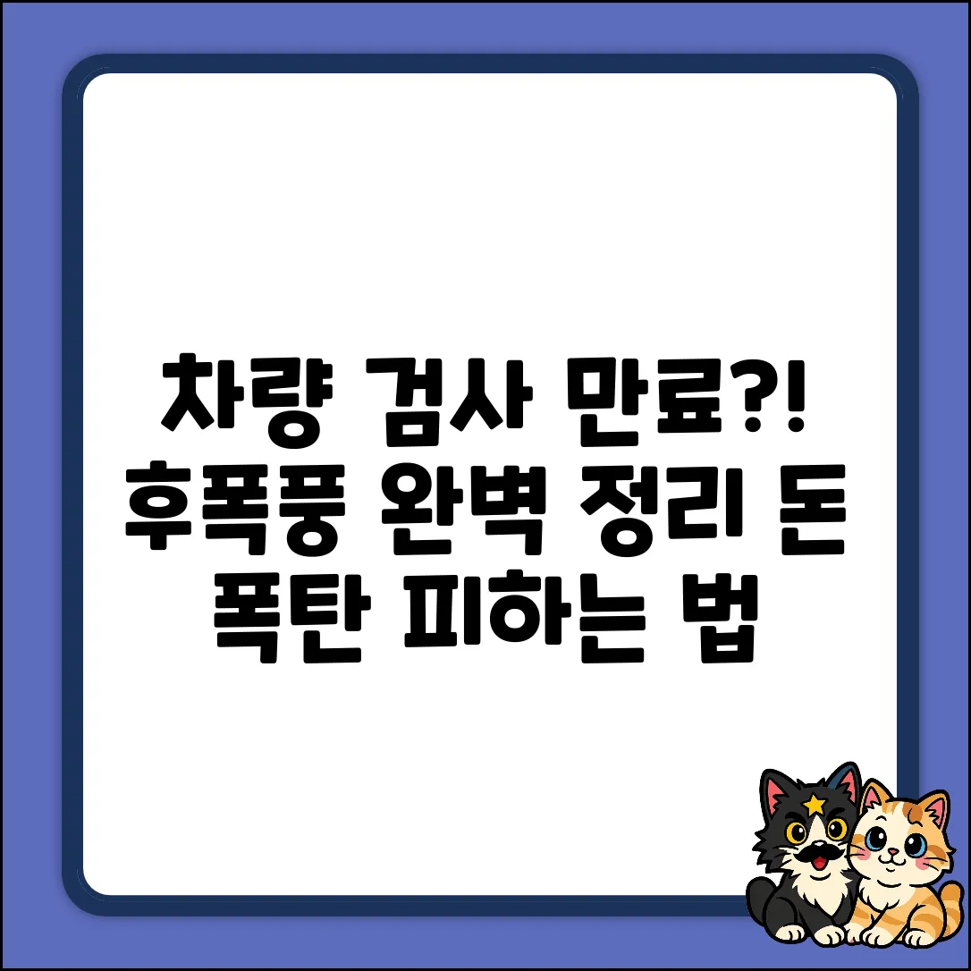 차량 검사 만료일 후폭풍 완벽 가이드
