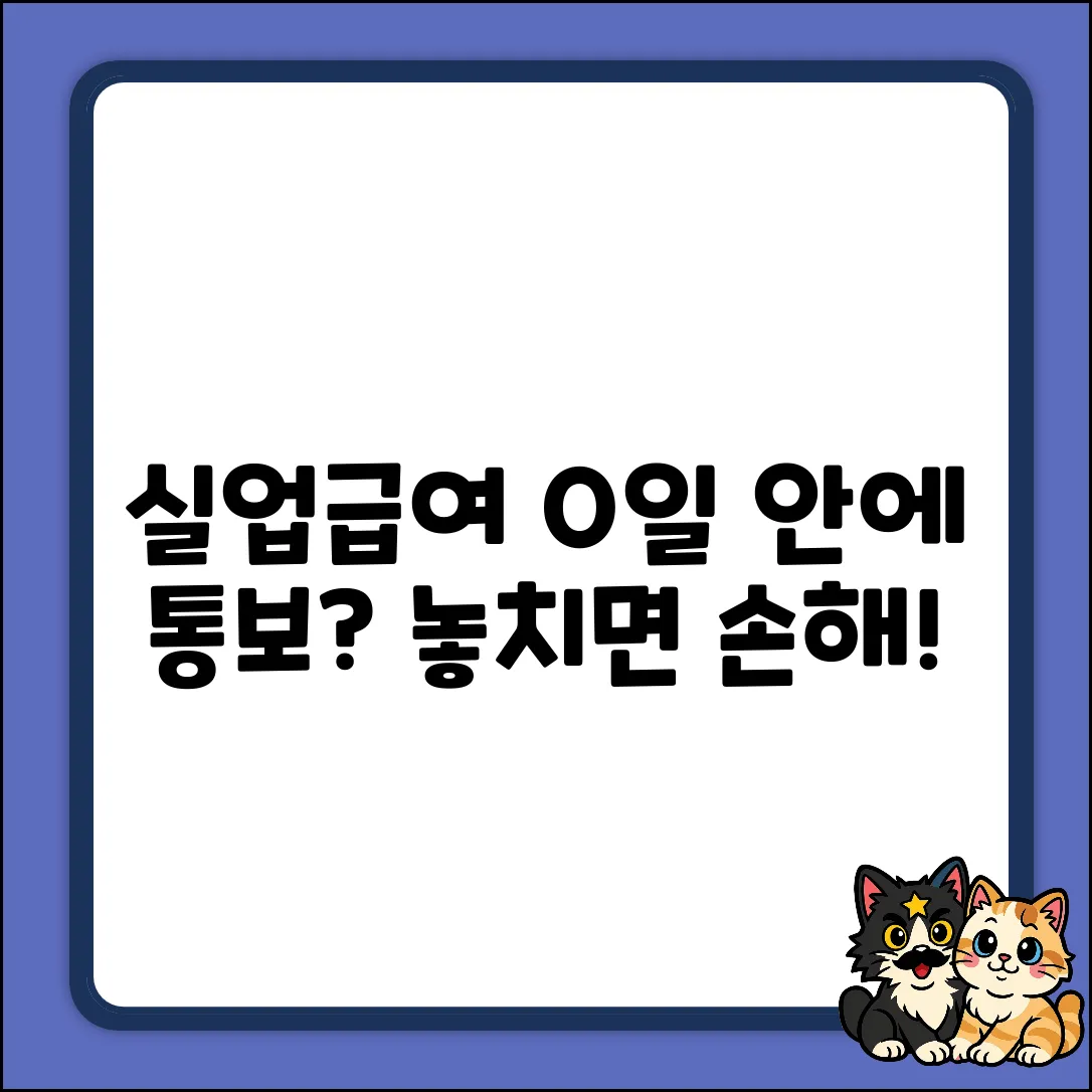 실업급여 신청 후 통보, O일 안에?