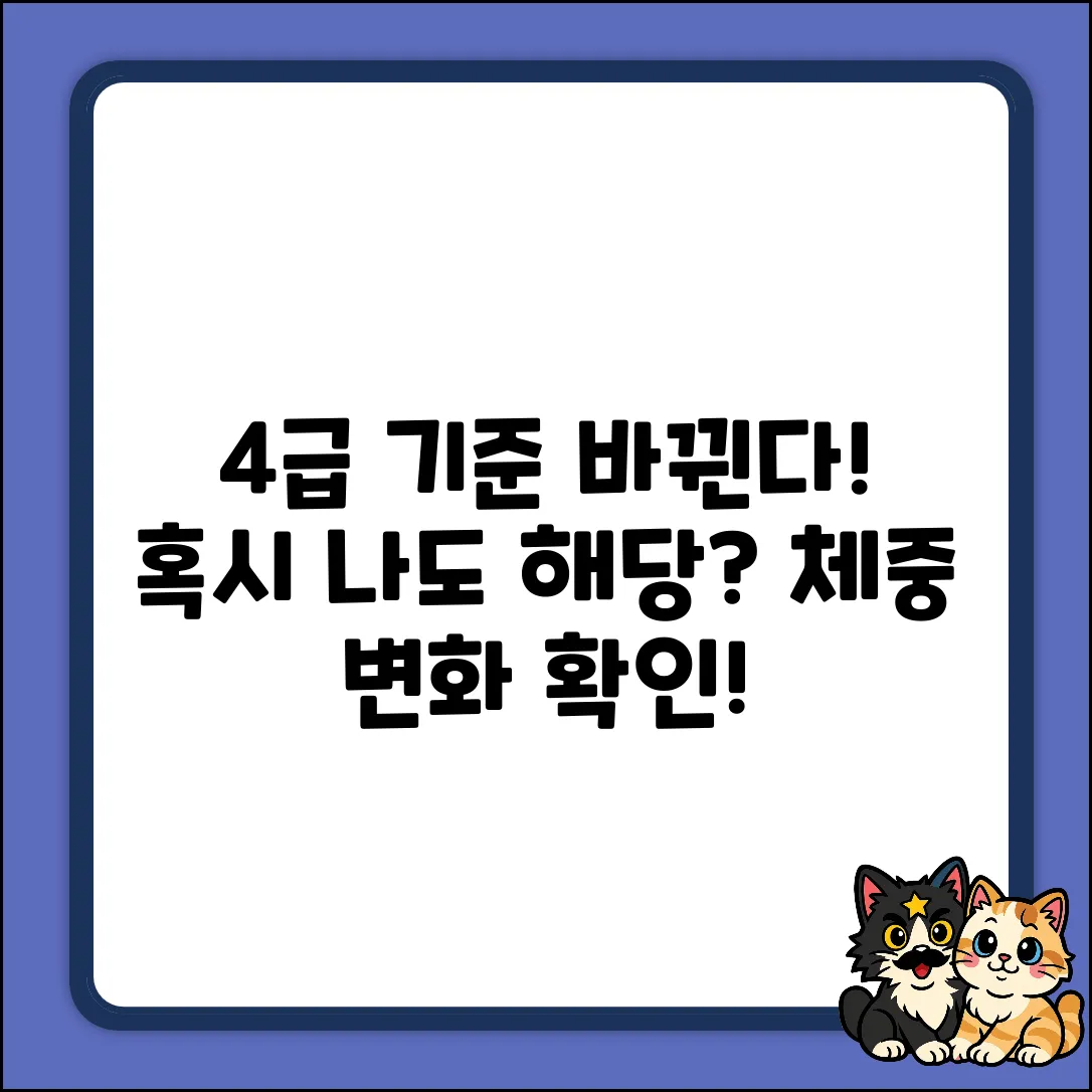 병역 4급, 체중 기준 변화! 혹시 나도?