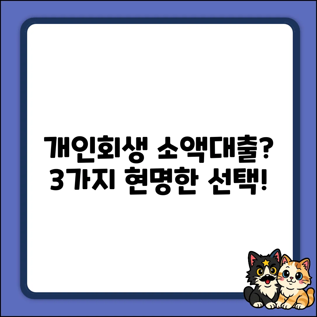 개인회생소액대출, 3가지 현명한 선택법