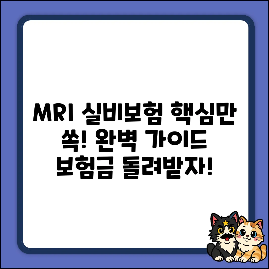 MRI 실비보험 적용 완벽 가이드: 핵심만 쏙!