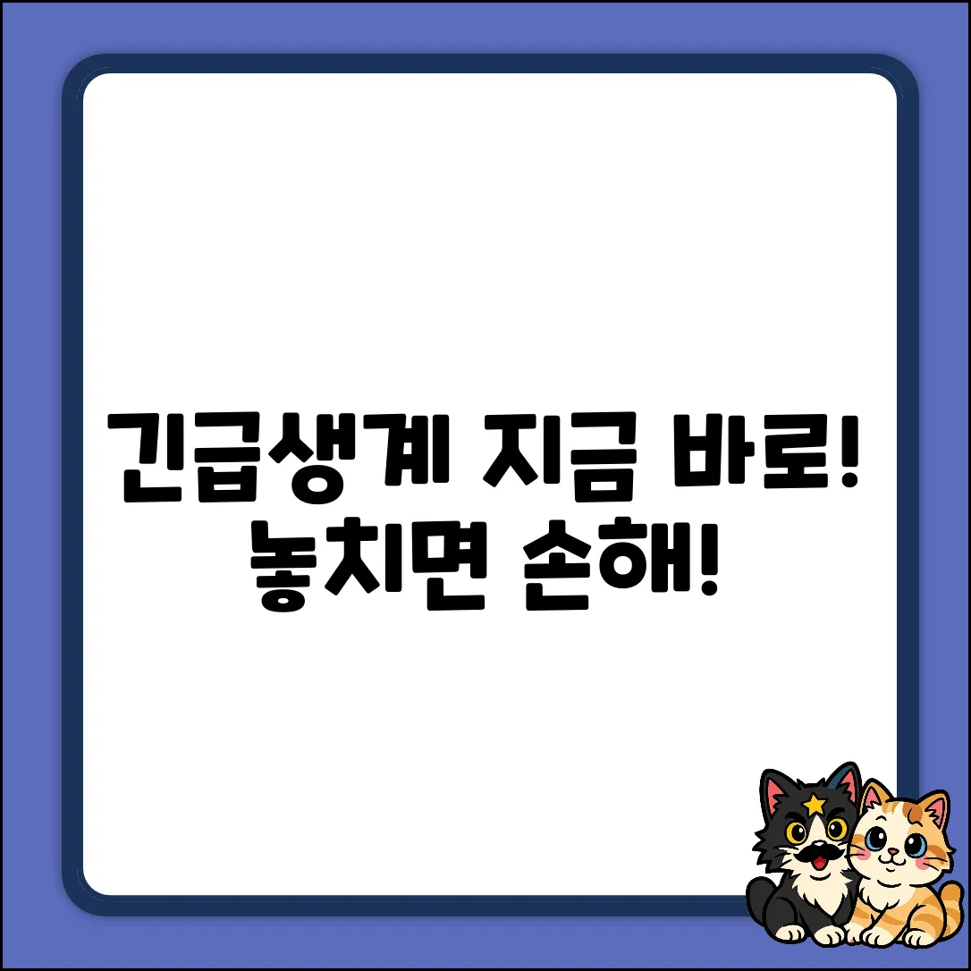 긴급생계대출, 지금 바로 확인해야 하는 이유!