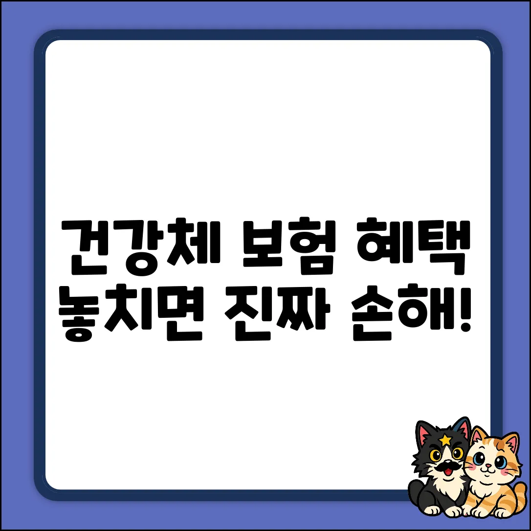 건강체보험, 놀라운 혜택 놓치면 손해!