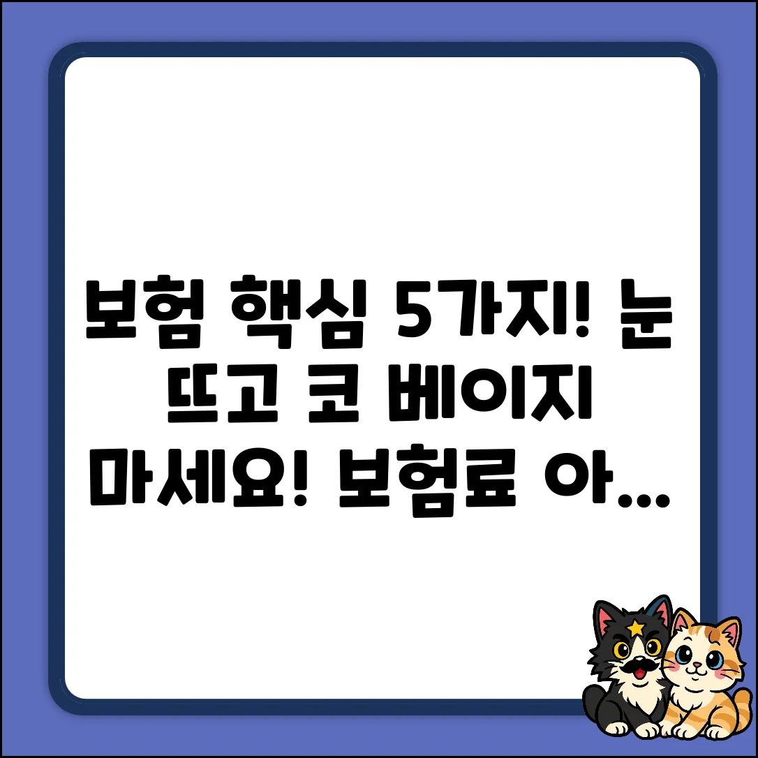 보험, 제대로 보기 위한 5가지 핵심!