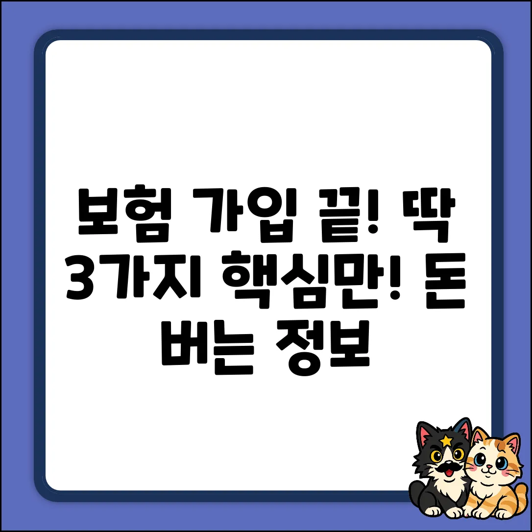 보험가입, 딱 3가지 핵심만 알면 끝!