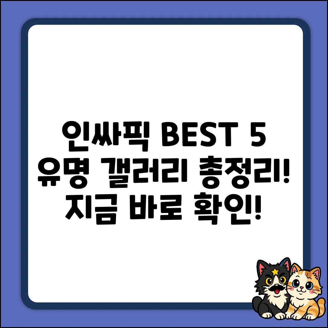 인싸픽! 유명갤러리 BEST 5
