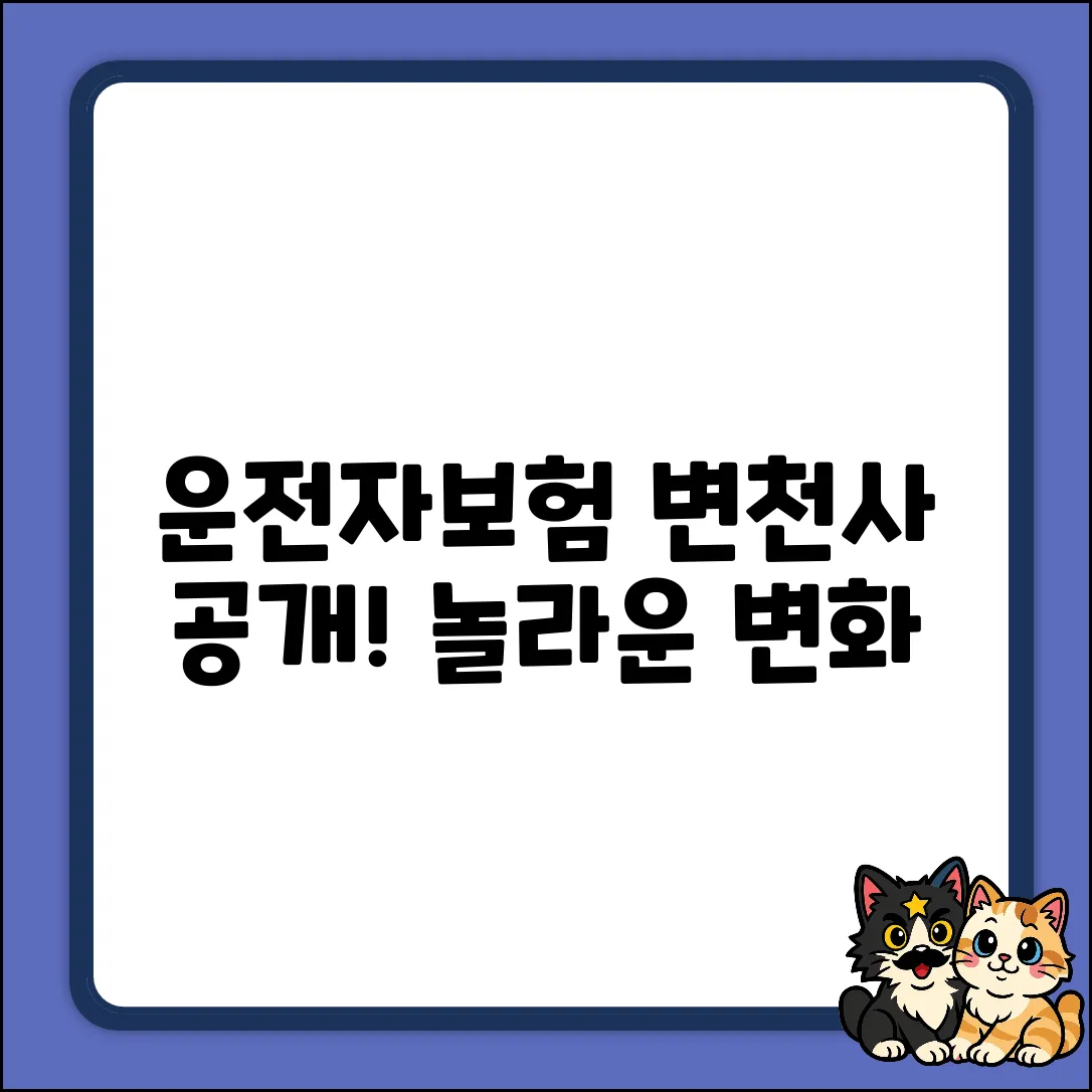 운전자보험 변천사, 놀라운 변화일까요?