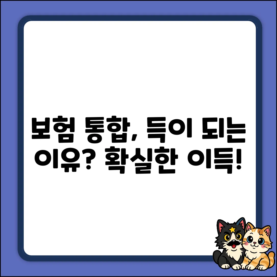 보험 통합, 왜 해야 이득일까요?
