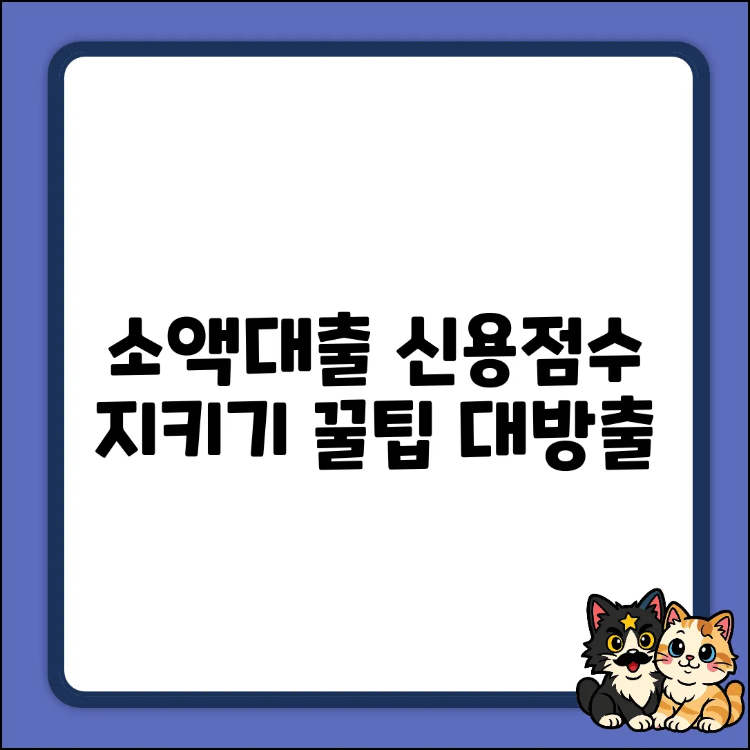 소액대출, 신용점수 하락? 누구나 막는 법!